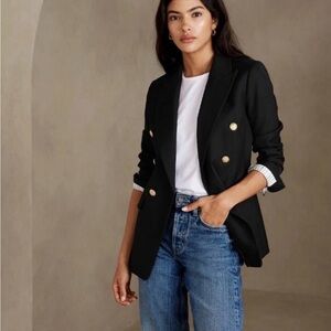 Banana Republic Black Blazer with Gold Buttons